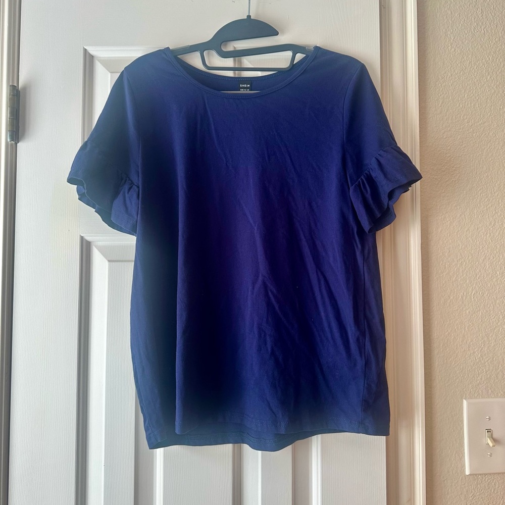 SHEIN Royal Blue Short Sleeve Tee